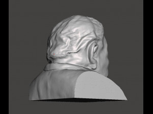franz josef strau bust - 3d scan - 3d print ready Modelo 3D