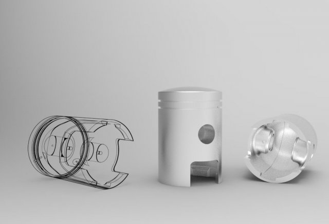 simson piston s50 3D Model .c4d .max .obj .3ds .fbx .stl .blend