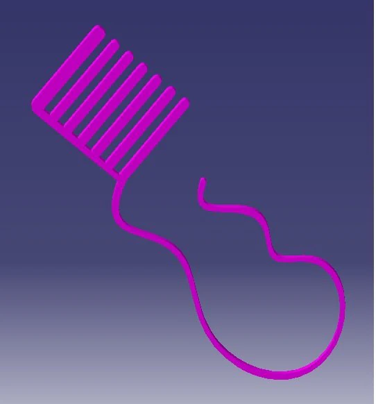 hanging comb 3D Print Model .c4d .max .obj .3ds .fbx .stl .blend 