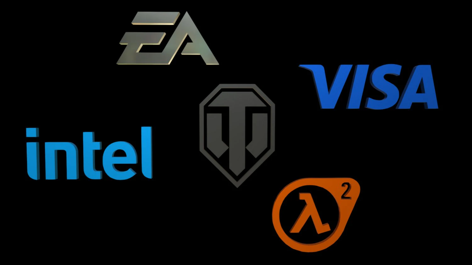 logo set 2 3D Model .c4d .max .obj .3ds .fbx .stl .blend