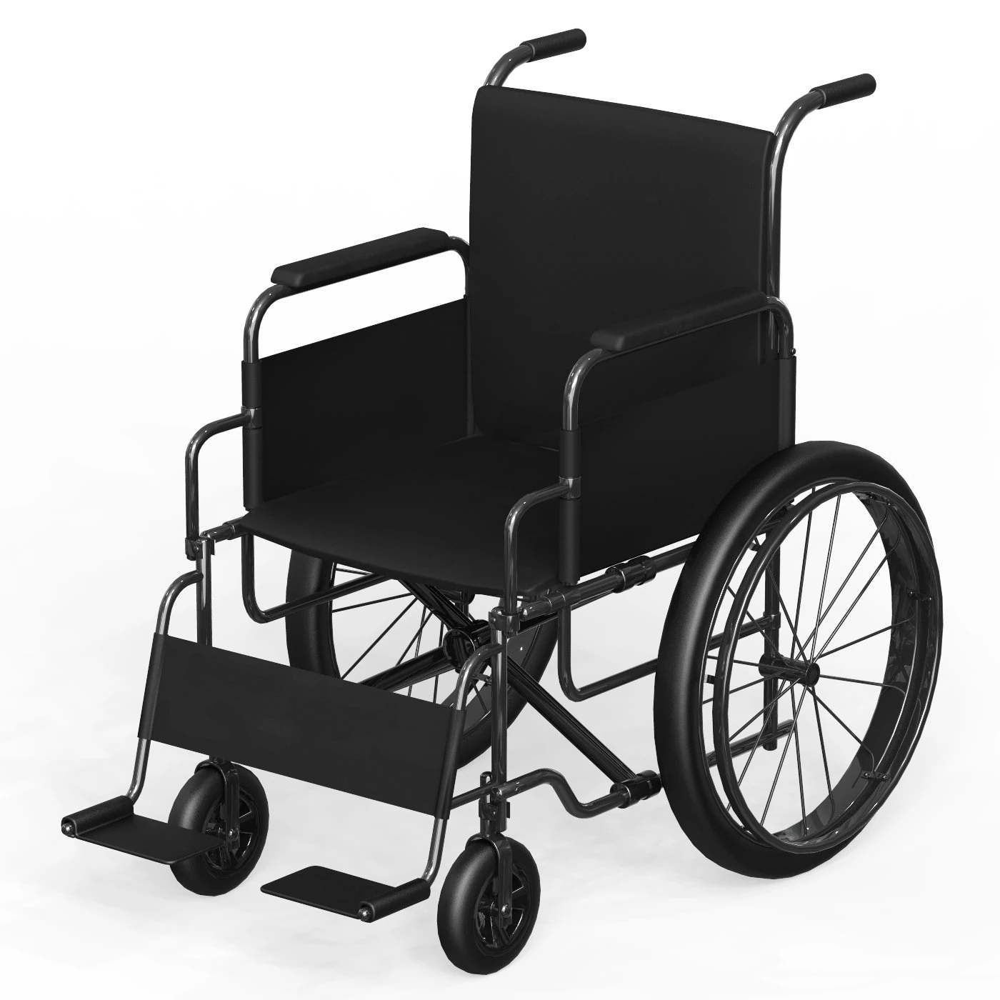 Realistic WheelChair 3D Model .c4d .max .obj .3ds .fbx .stl .blend 