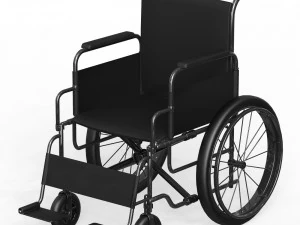 Cadeira de rodas realista Modelo 3D