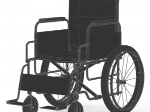 Realistic WheelChair 3D Model