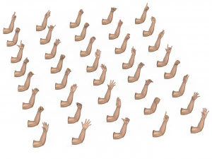 40 Hand Pose Collection 3D Model