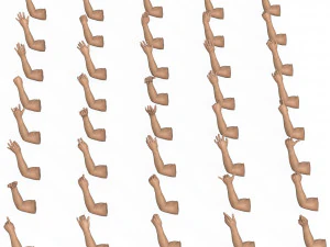 40 Hand Pose Collection 3D Model