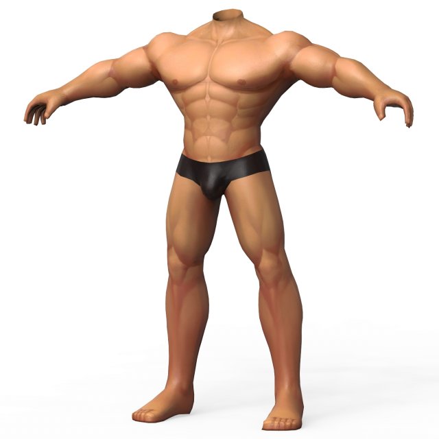 Male Base Mesh 3Dモデル .c4d .max .obj .3ds .fbx .stl .blend 