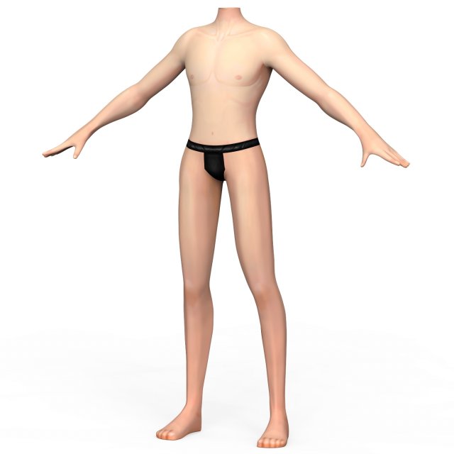 Boy Body Base Mesh 3D Модель .c4d .max .obj .3ds .fbx .stl .blend 