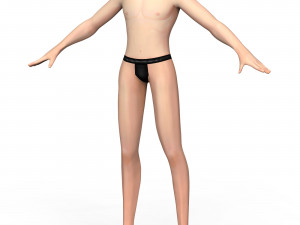 Boy Body Base Mesh 3D Model