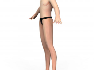 Boy Body Base Mesh 3D Модель