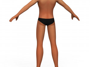 Little Boy Body Base Mesh 3D Model