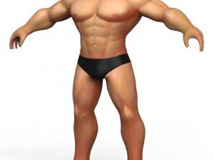 Hulk Body Base Mesh 3D Model