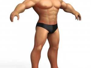 Hulk Body Base Mesh 3D Model