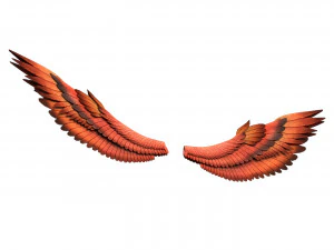 Fantasia Ali Rosse Modello 3D