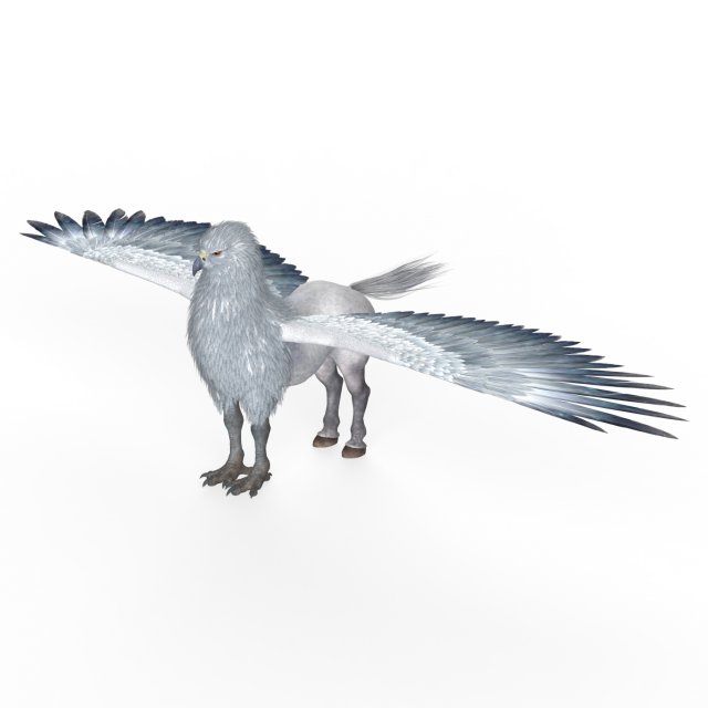 Fantasy Hippogriff Modello 3D .c4d .max .obj .3ds .fbx .stl .blend 