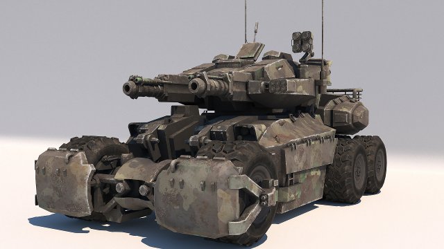 tank militaire 3D Model .c4d .max .obj .3ds .fbx .stl .blend
