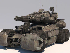 char militaire Modèle 3D