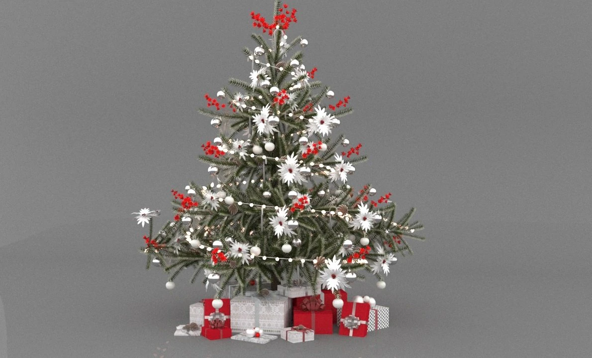christmas tree 3D Model .c4d .max .obj .3ds .fbx .stl .blend 