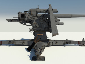 flak cannon 88 3D Model