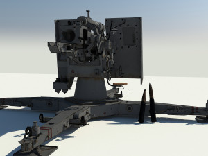 flak cannon 88 3D Model