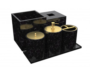 3d modern bathroom decor set Modello 3D