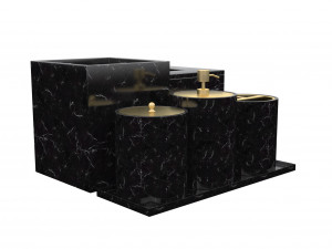 3d modern bathroom decor set Modèle 3D