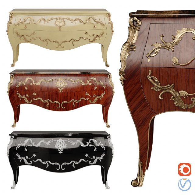 6706 - pcommode 3D Model .c4d .max .obj .3ds .fbx .stl .blend 