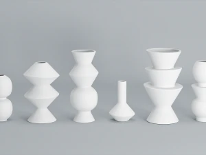 geometric vases decoration by ferm living 3D Model