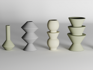 geometric vases decoration by ferm living 3D Модель