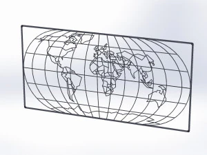 карта світу 3D Модель