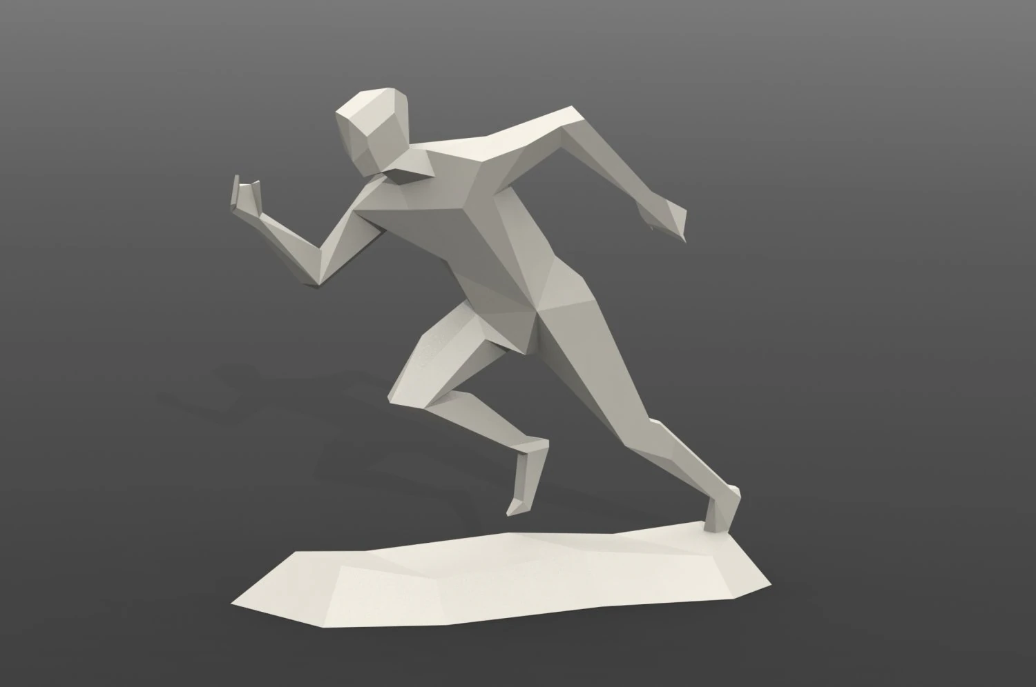 Running man sculpt 3D Print Model .c4d .max .obj .3ds .fbx .stl .blend 