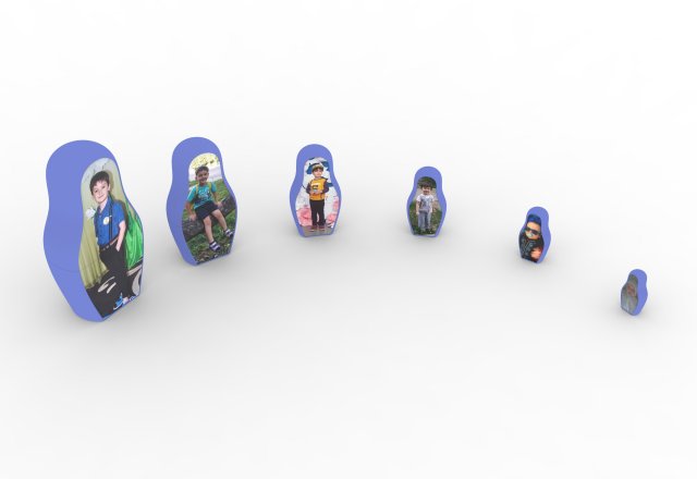 matryoshka Modelo 3D .c4d .max .obj .3ds .fbx .stl .blend 
