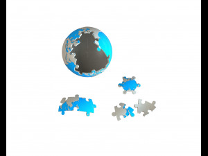 earth 3d puzzle Modelo 3D