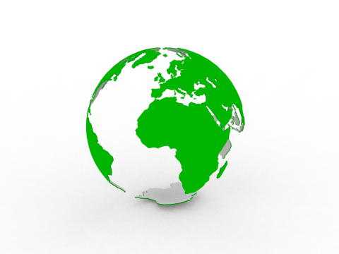 Earth Globe Model Cetak 3D