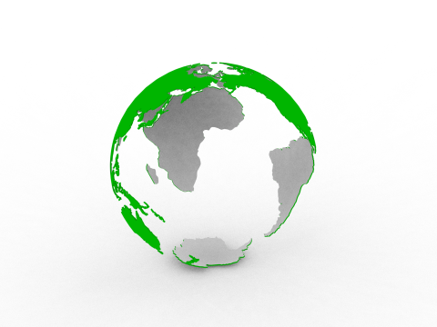 Earth Globe Model Cetak 3D