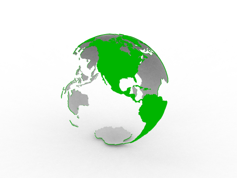 Earth Globe Model Cetak 3D
