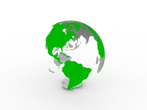 Earth Globe Model Cetak 3D