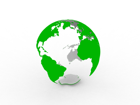 Earth Globe Model Cetak 3D