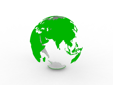 Earth Globe Model Cetak 3D