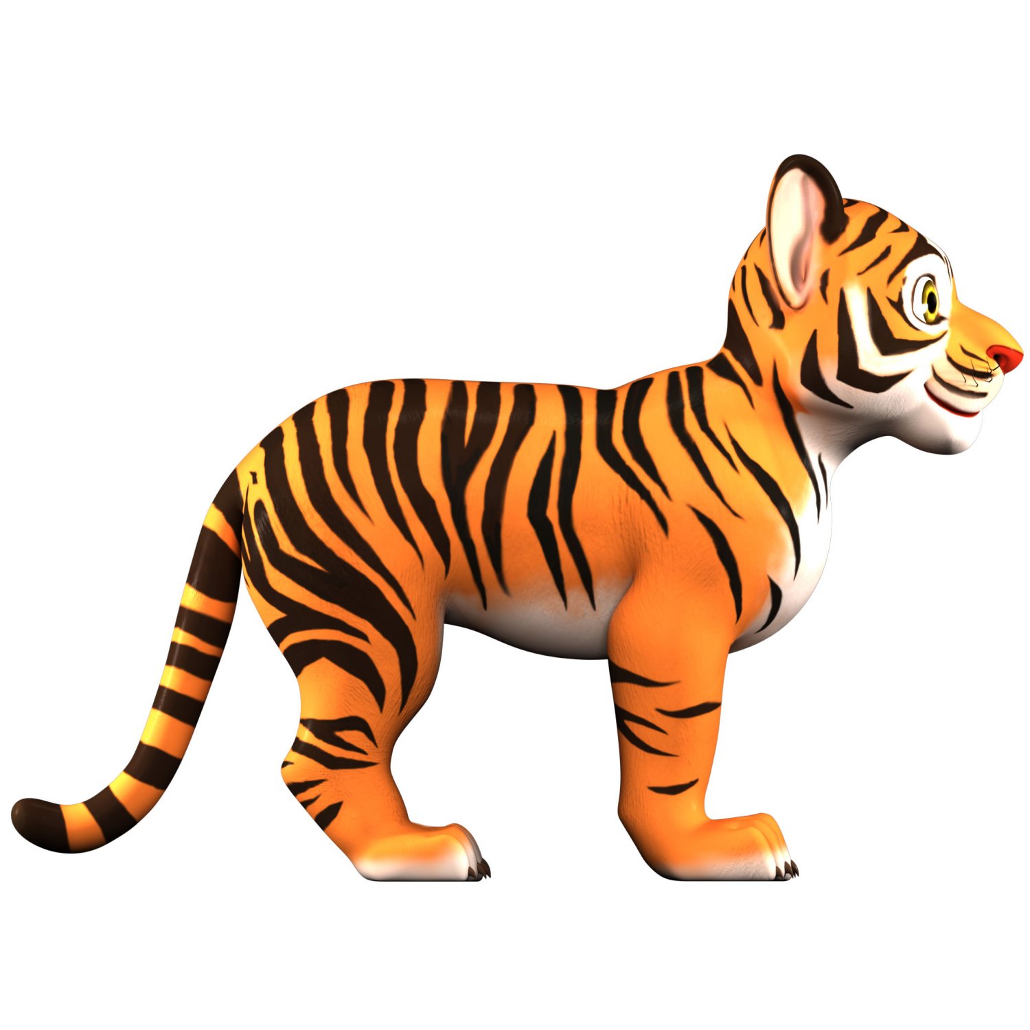 3d cartoon tiger 3D Model in Cat 3DExport