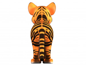 3d cartoon tiger Modelo 3D