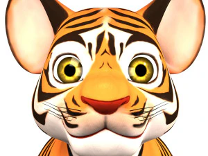 tigre de dibujos animados 3d Modelo 3D