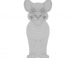 3d cartoon tiger Modelo 3D