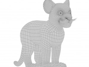 3d cartoon tiger Modelo 3D