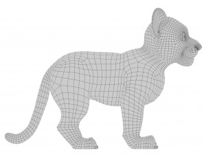 3d cartoon tiger Modelo 3D