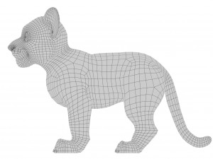 3d cartoon tiger Modelo 3D