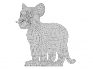 tigre de dibujos animados 3d Modelo 3D