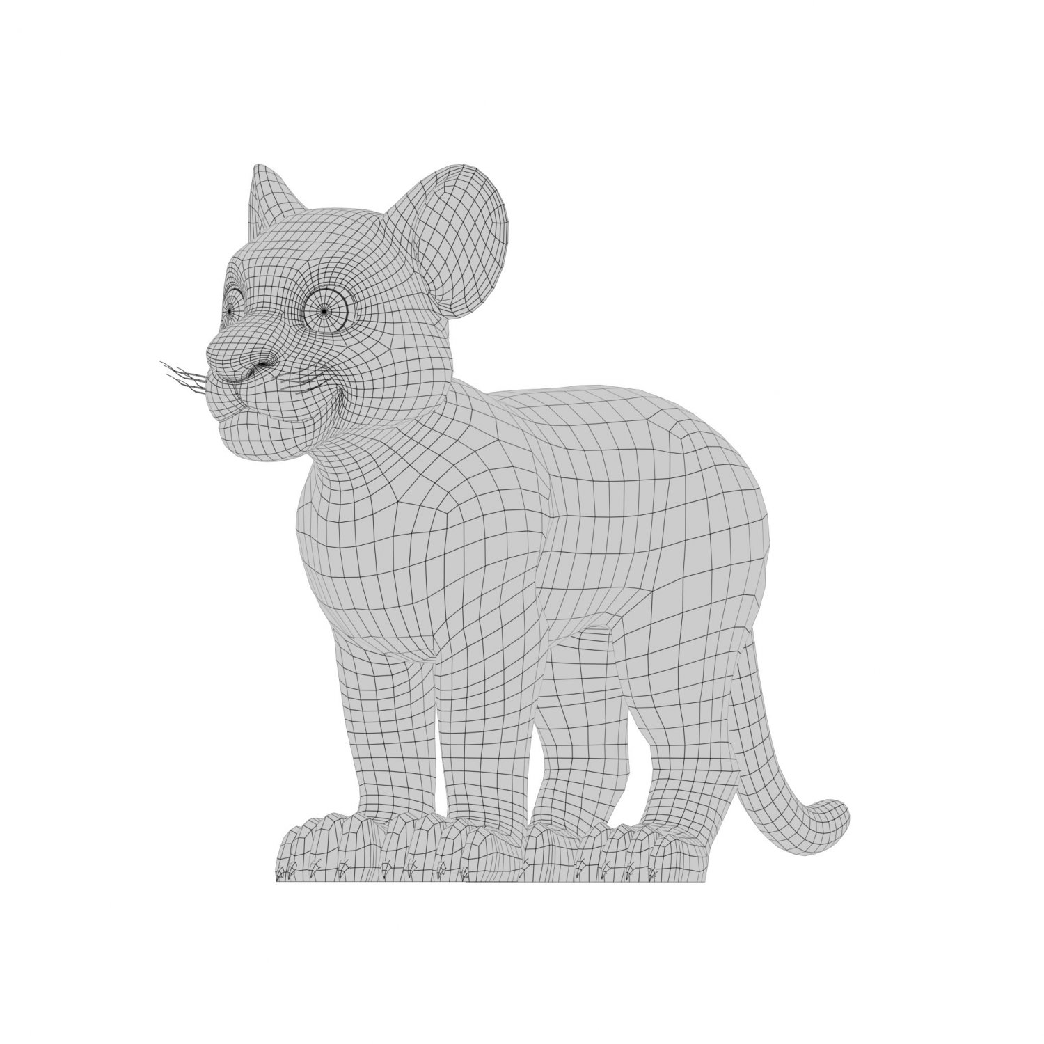 Animado Tigre 3D model - Baixar Animais no