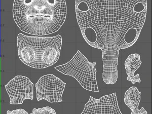 tigre de dibujos animados 3d Modelo 3D