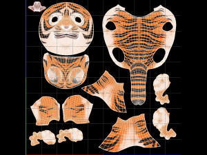 3d cartoon tiger Modelo 3D