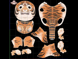 tigre de dibujos animados 3d Modelo 3D